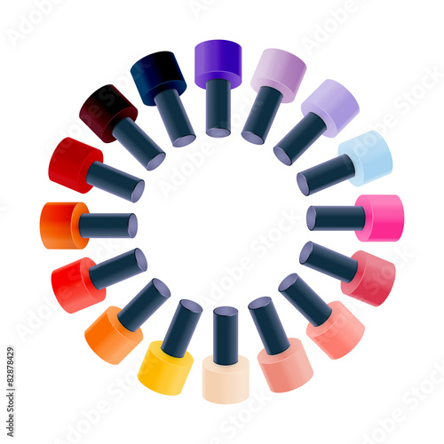 Realistic Nail Polish Vector Illustration