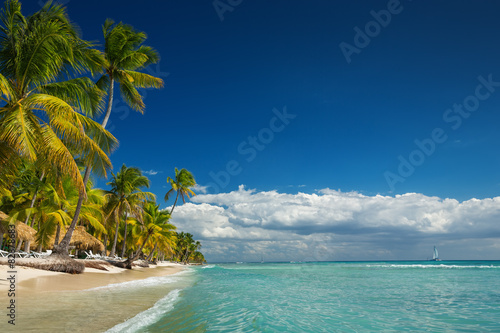 Fototapeta Naklejka Na Ścianę i Meble -  Landscape of paradise tropical island beach
