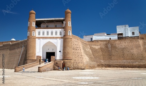 view of fortres Ark - Ark entrance - City of Bukhara