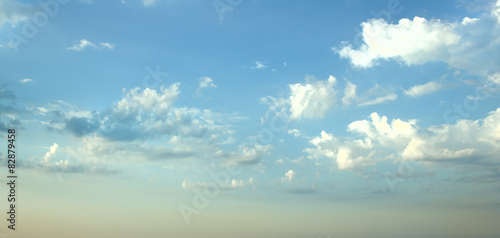 White clouds in blue sky