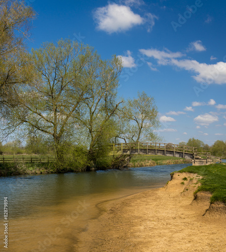 Wooden Bridge over the River Thames at Lechlade photo