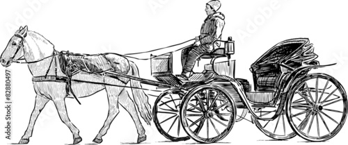 carriage for tourists