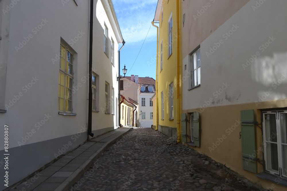 Street in center of Tallinn.