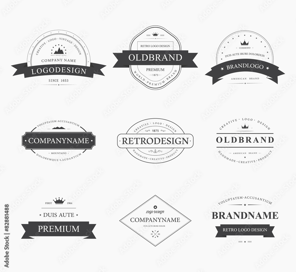 Brand and logo design, old tavern badge Brand and logo design, old tavern badge