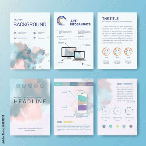 Abstract vector illustration, statistics elements, app mobile