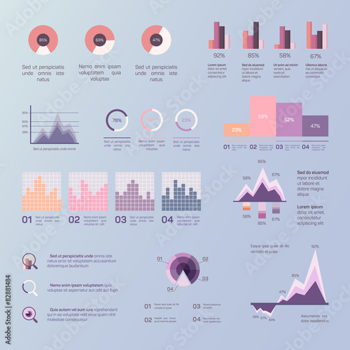 Set of infographics, illustration, background