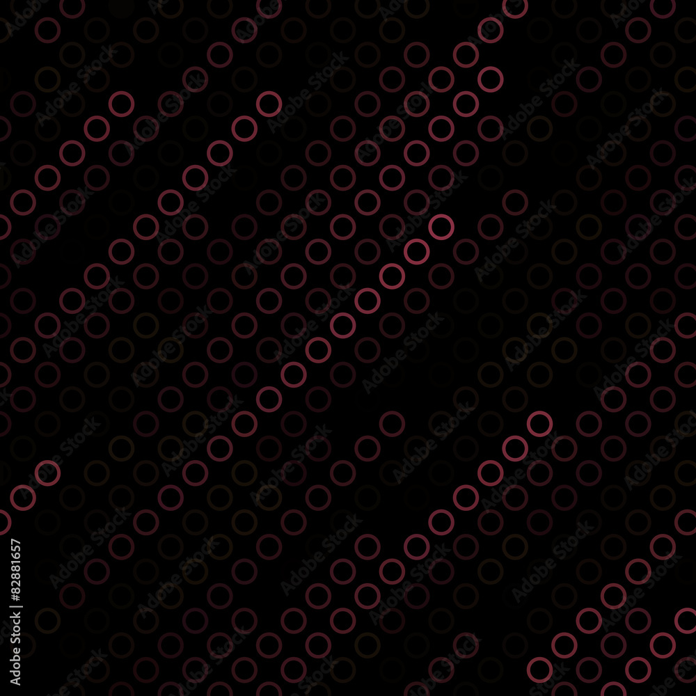 Texture with red circles on dark background