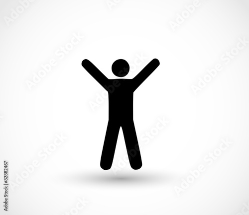 Successful man icon vector