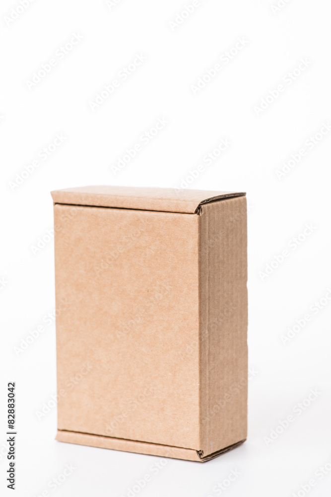 Brown cardboard boxes on a white background Brown cardboard boxes on a white background