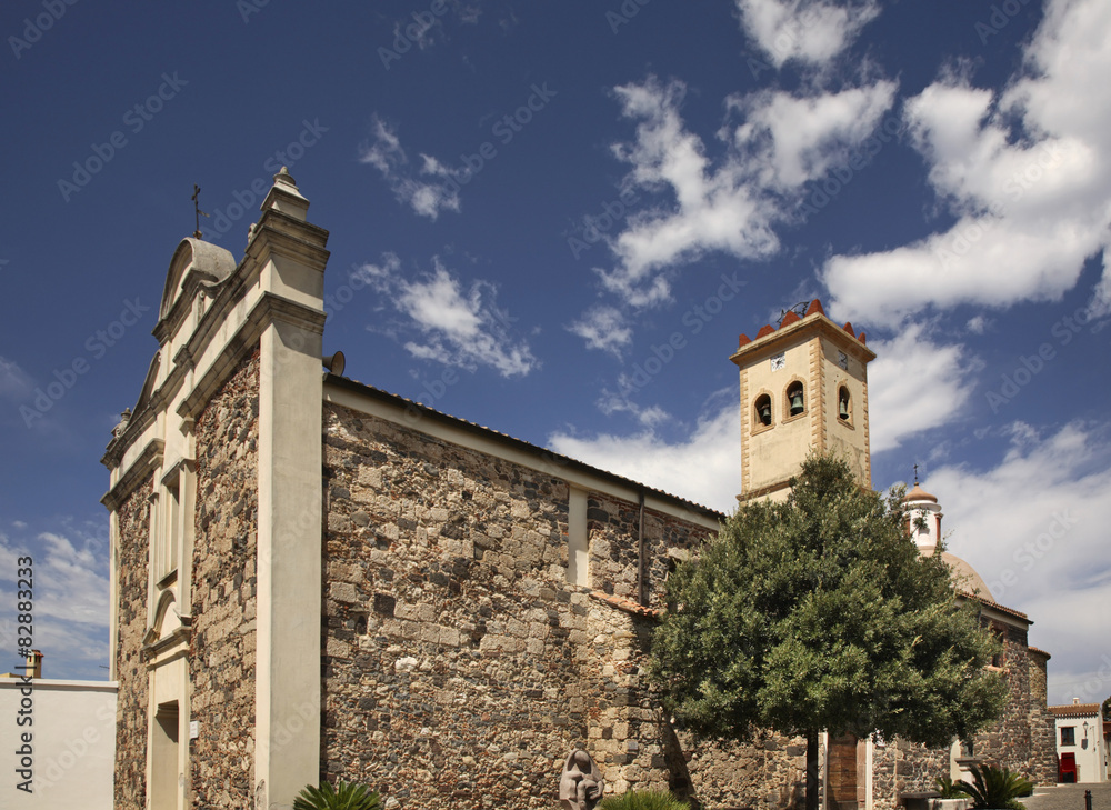 Church of St. Cross in Galtelli. Sardinia. Italy