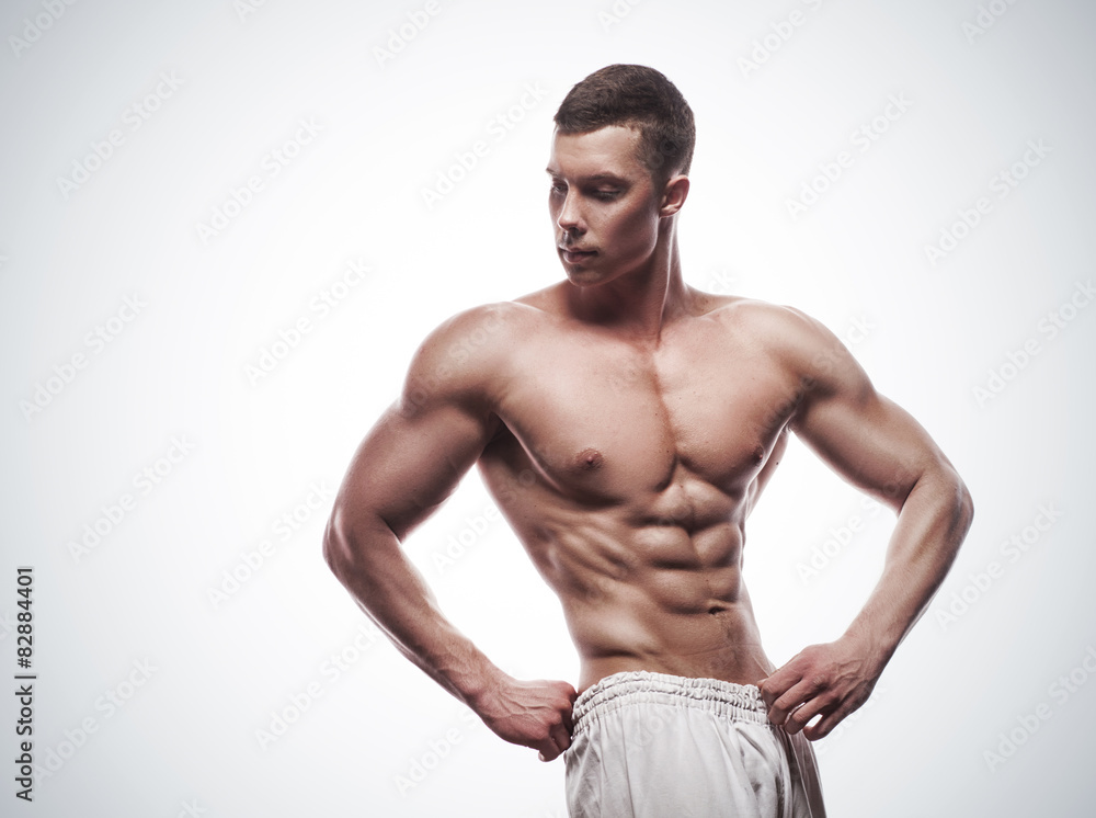 Fototapeta premium young athlete bodybuilder man
