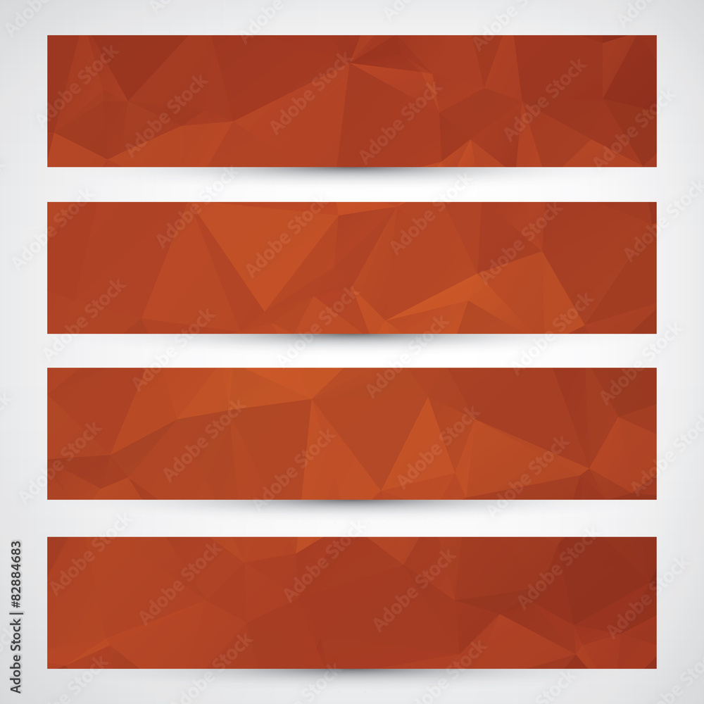 Fototapeta premium Abstract geometric vector banners set