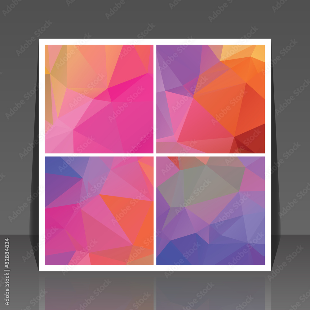 Abstract vector flyer background set
