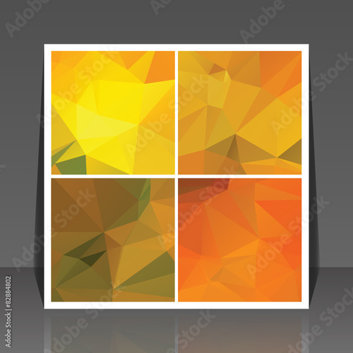 Abstract vector flyer background set
