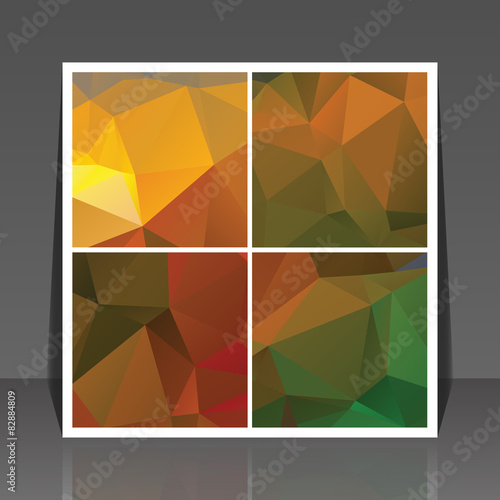 Abstract vector flyer background set
