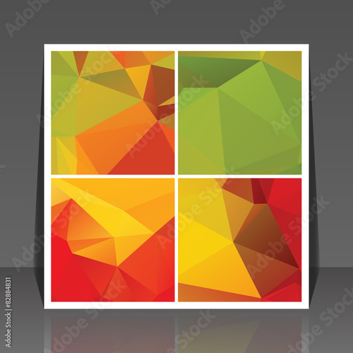 Abstract vector flyer background set