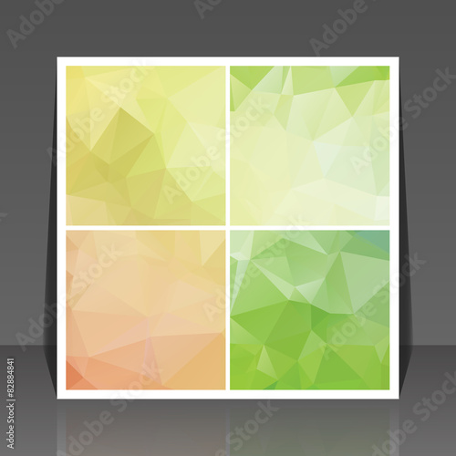 Abstract vector flyer background set