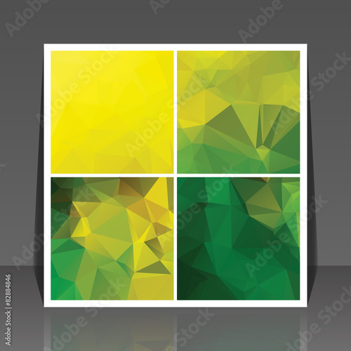 Abstract vector flyer background set