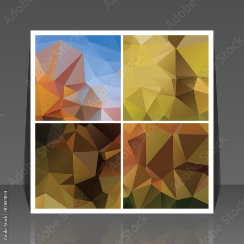 Abstract vector flyer background set