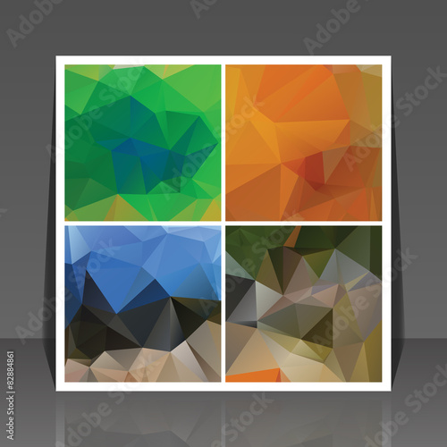 Abstract vector flyer background set