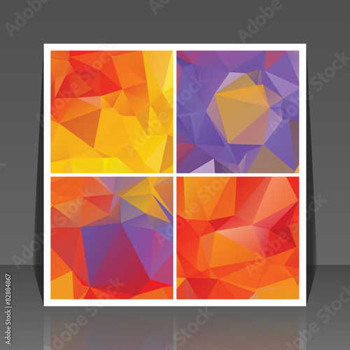 Abstract vector flyer background set