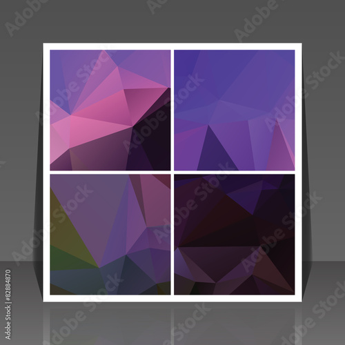 Abstract vector flyer background set