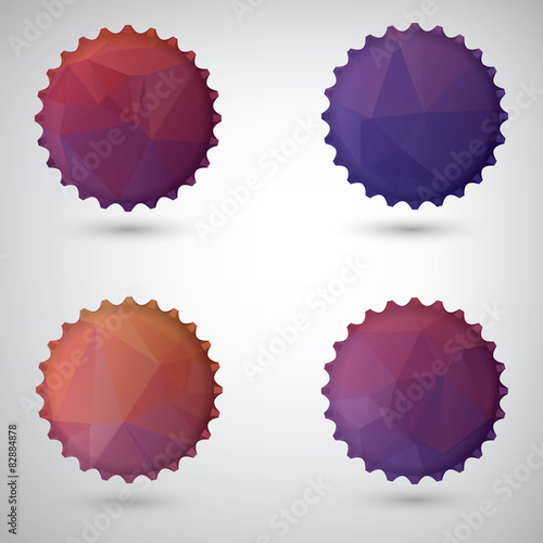 Bottle cap design white background