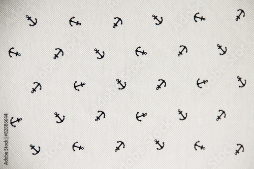 Fabric with anchor repeating pattern