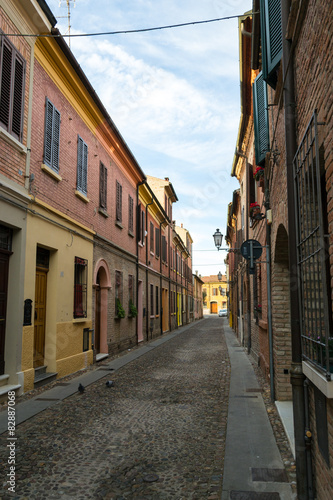 Fototapeta Naklejka Na Ścianę i Meble -  Beautiful architecture in the downtown of Ferrara