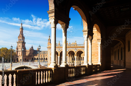 View from  gallery to  Plaza de Espana. Seville © JackF