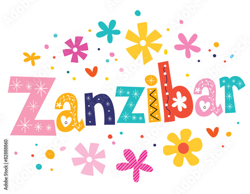 Zanzibar vector lettering decorative type