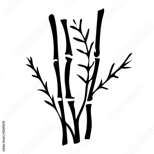 bamboo silhouette isolated illustration