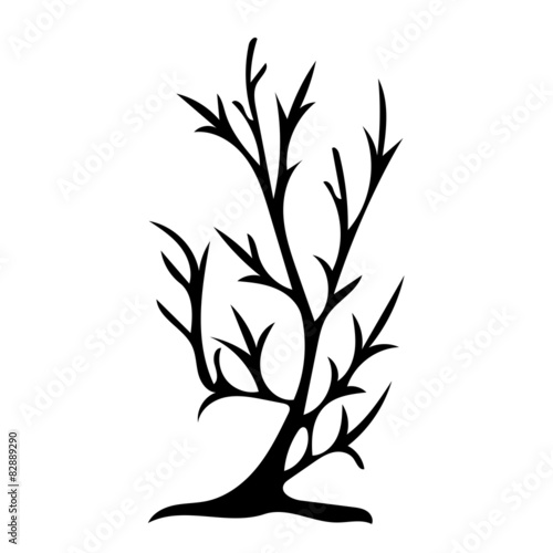 Tree silhouette isolated illustration