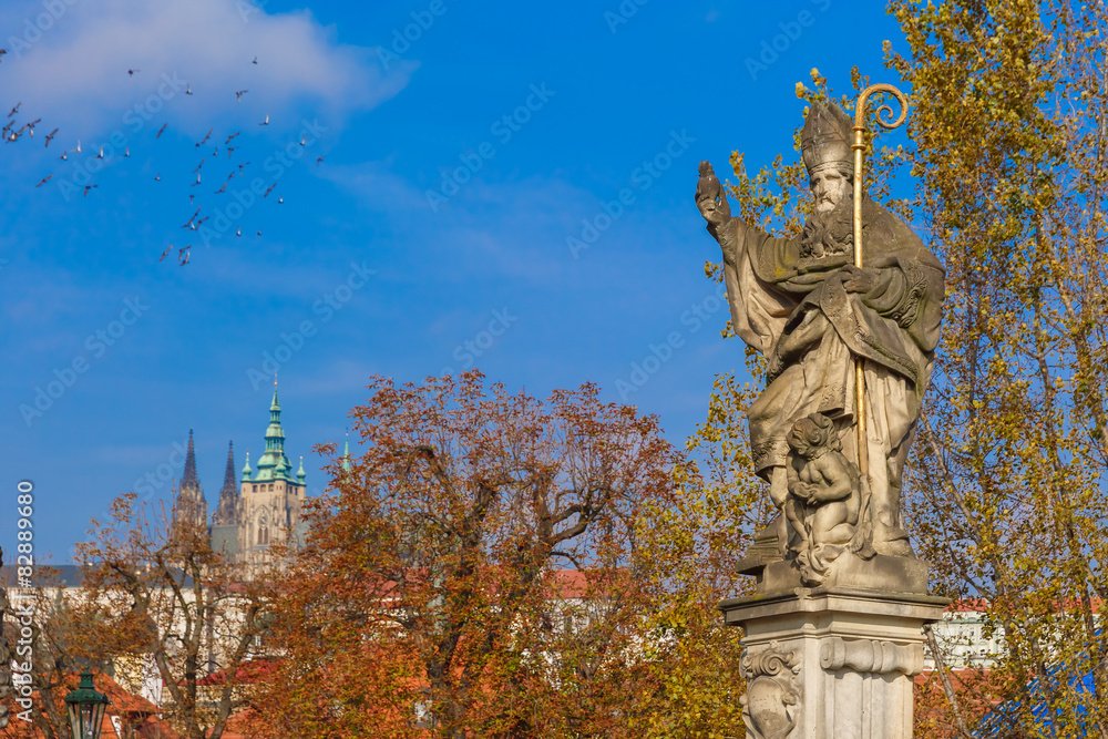 Statue of St. Augustine, Prague, Czech Republic Statue of St. Augustine, Prague, Czech Republic