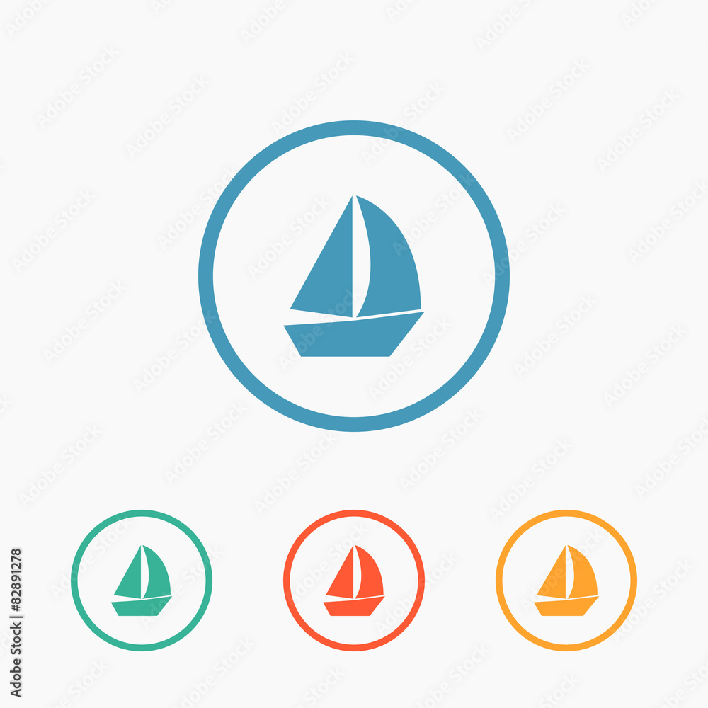 Sail boat icon Sail boat icon