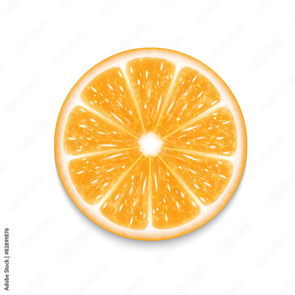 Orange slice Stock Vector | Adobe Stock
