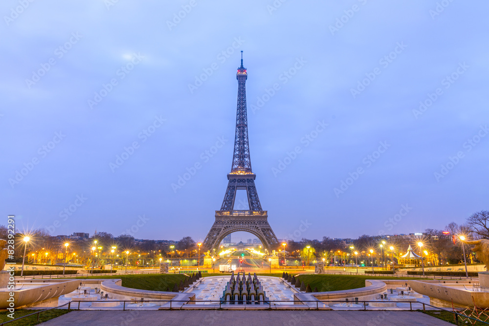 Eiffel Tower Sunrise Paris