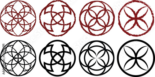 Bloody circular runes