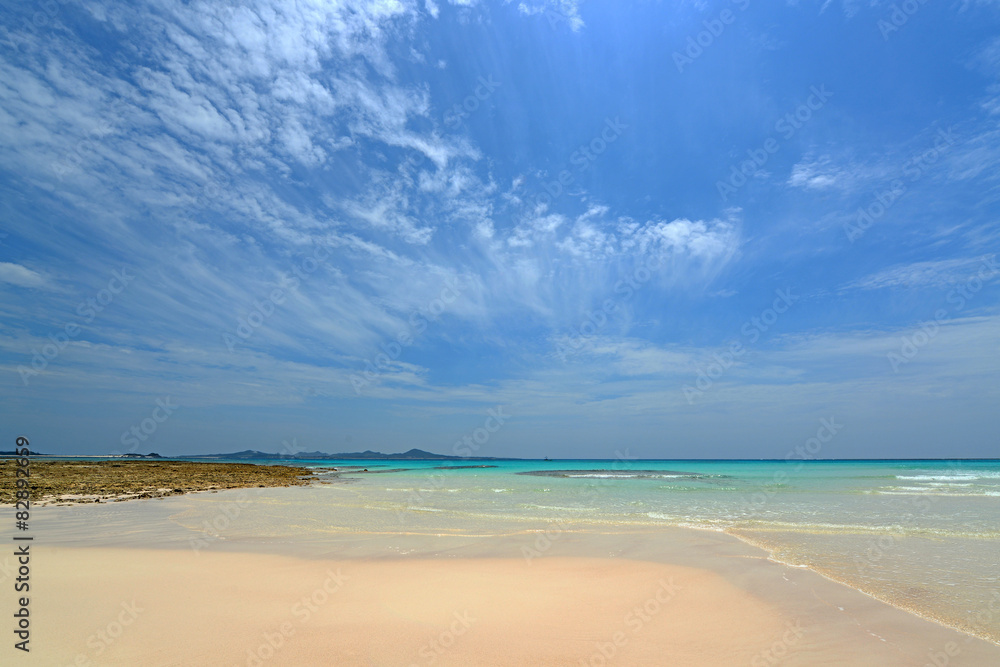 Obraz premium 南国の美しいビーチと紺碧の空