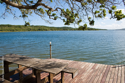 View of Lake Nhambavale in Mozambique, East Africa. photo