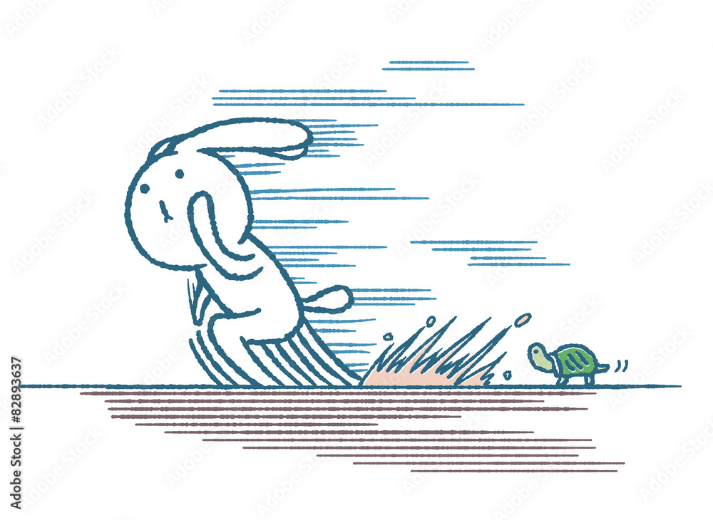 ウサギとカメ Stock イラスト Adobe Stock ウサギとカメ Stock イラスト Adobe Stock