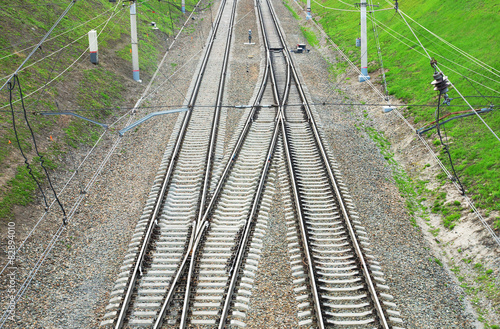 Railway tracks. View from above