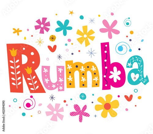 rumba vector lettering decorative type