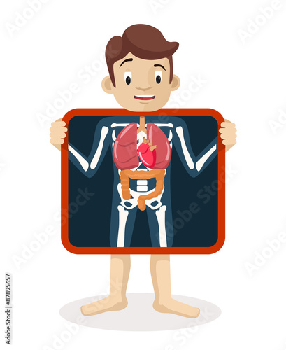 Vector X-ray flat illustration