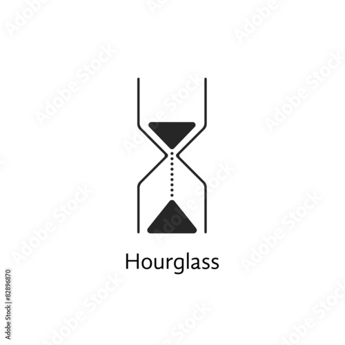 black abstract hourglass icon