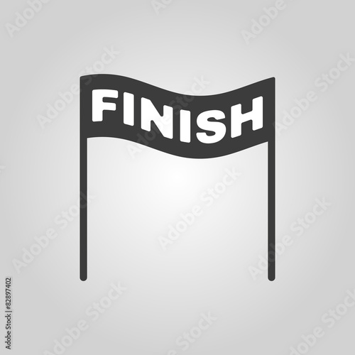 The finish icon. Finish symbol. Flat
