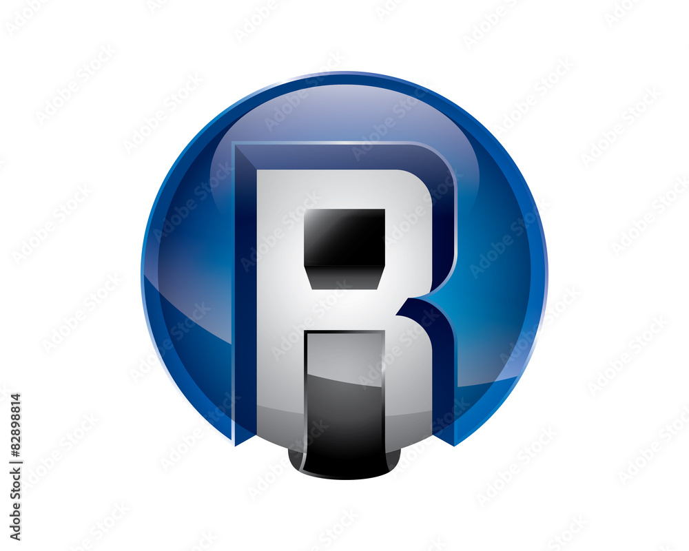 3D Sphere Letter R Logo Template Stock Vector | Adobe Stock