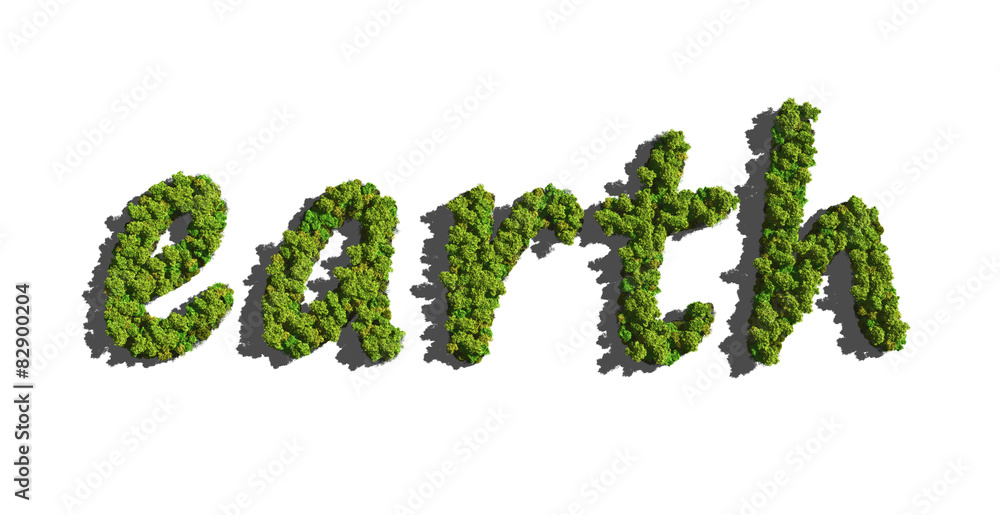 earth create by tree white background earth create by tree white background