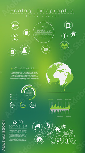 Abstract ecology business template. Vector illustration.
