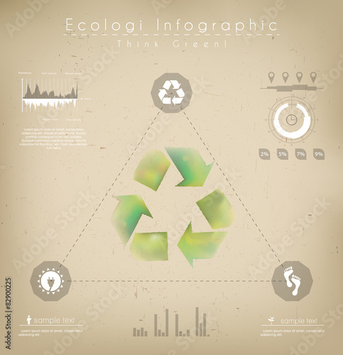 Abstract ecology business template. Vector illustration.